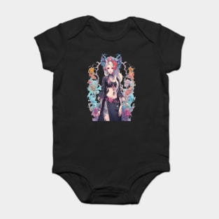 Dark Heart of an Emo Goth Anime and Despair Baby Bodysuit
